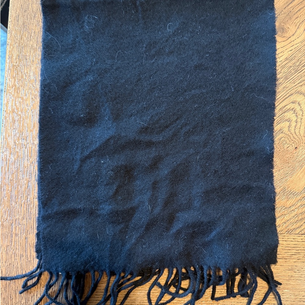 Black Made in Scotland Lambswool Scarf